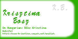 krisztina bosz business card